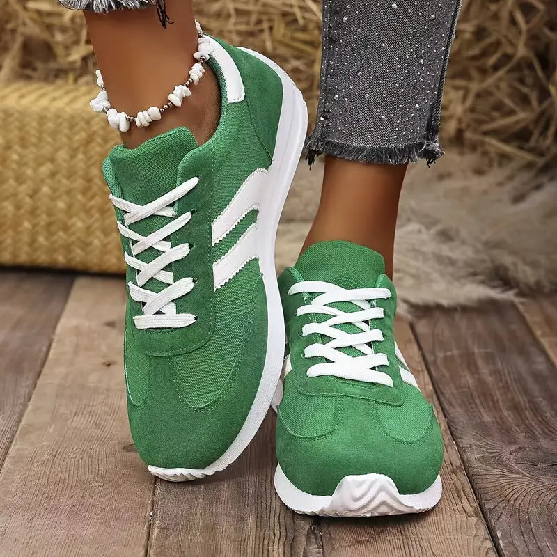 Women's Classic Comfortable Casual Lace-Up Lightweight Non-Slip Athletic Sneakers