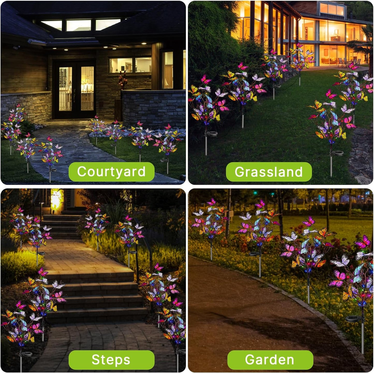 🙌LAST DAY 49% Off😍Solar Outdoor Butterfly Lights🦋💐