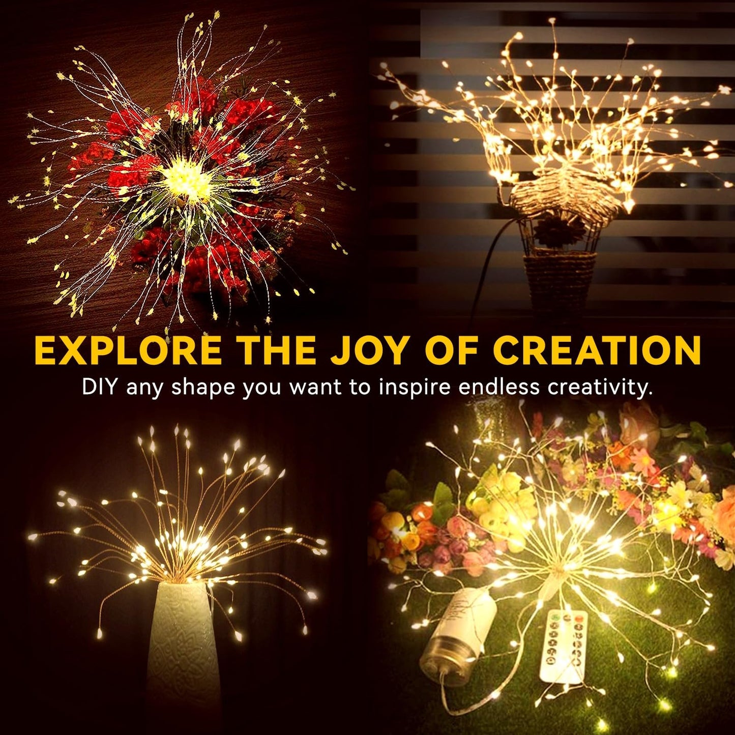 🔥Christmas Pre-sale SAVE 49%🎄Hanging Starburst Fairy Lights for Christmas