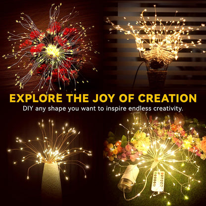 🔥Christmas Pre-sale SAVE 49%🎄Hanging Starburst Fairy Lights for Christmas