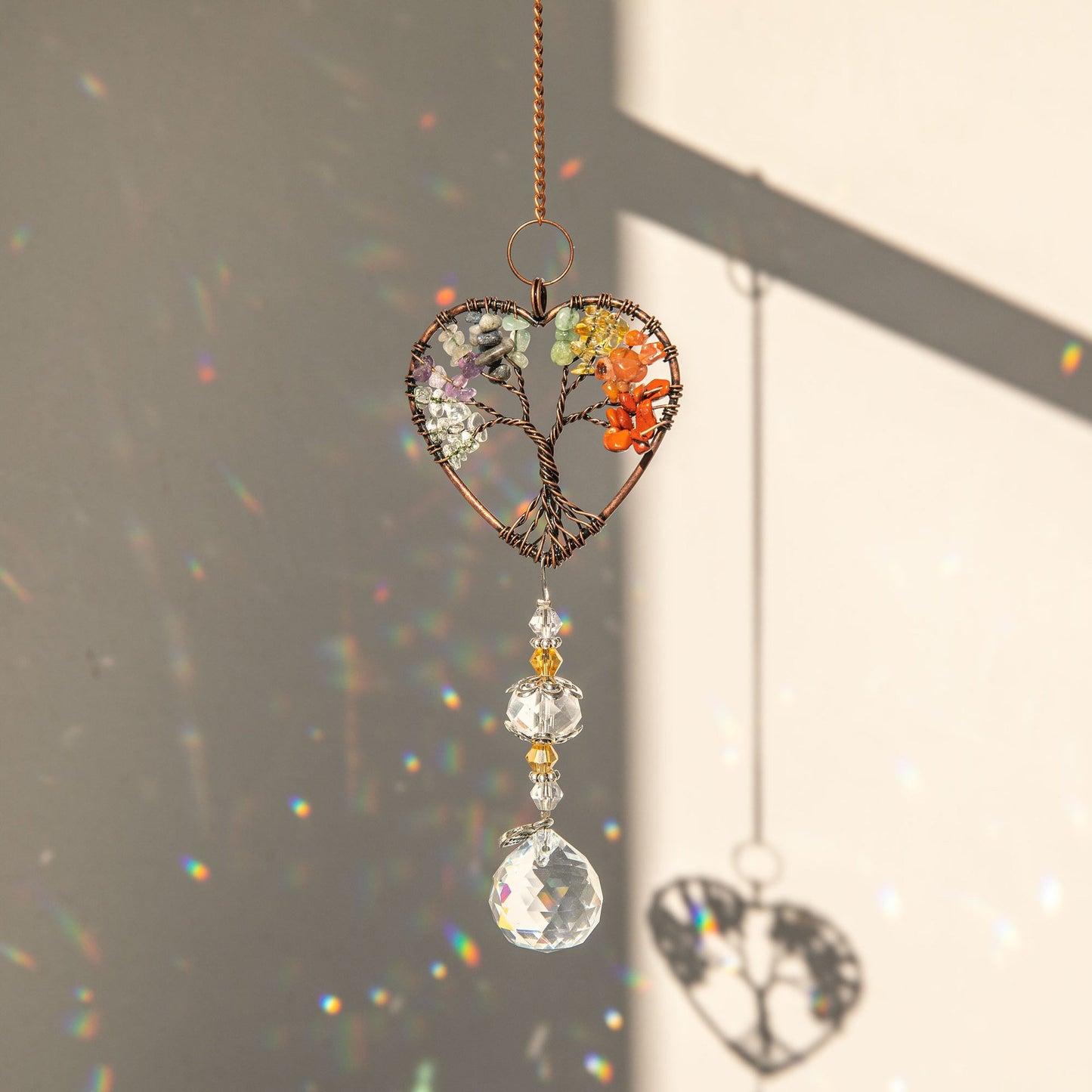 Crystal Wind Chime Tree Of Life Suncatcher
