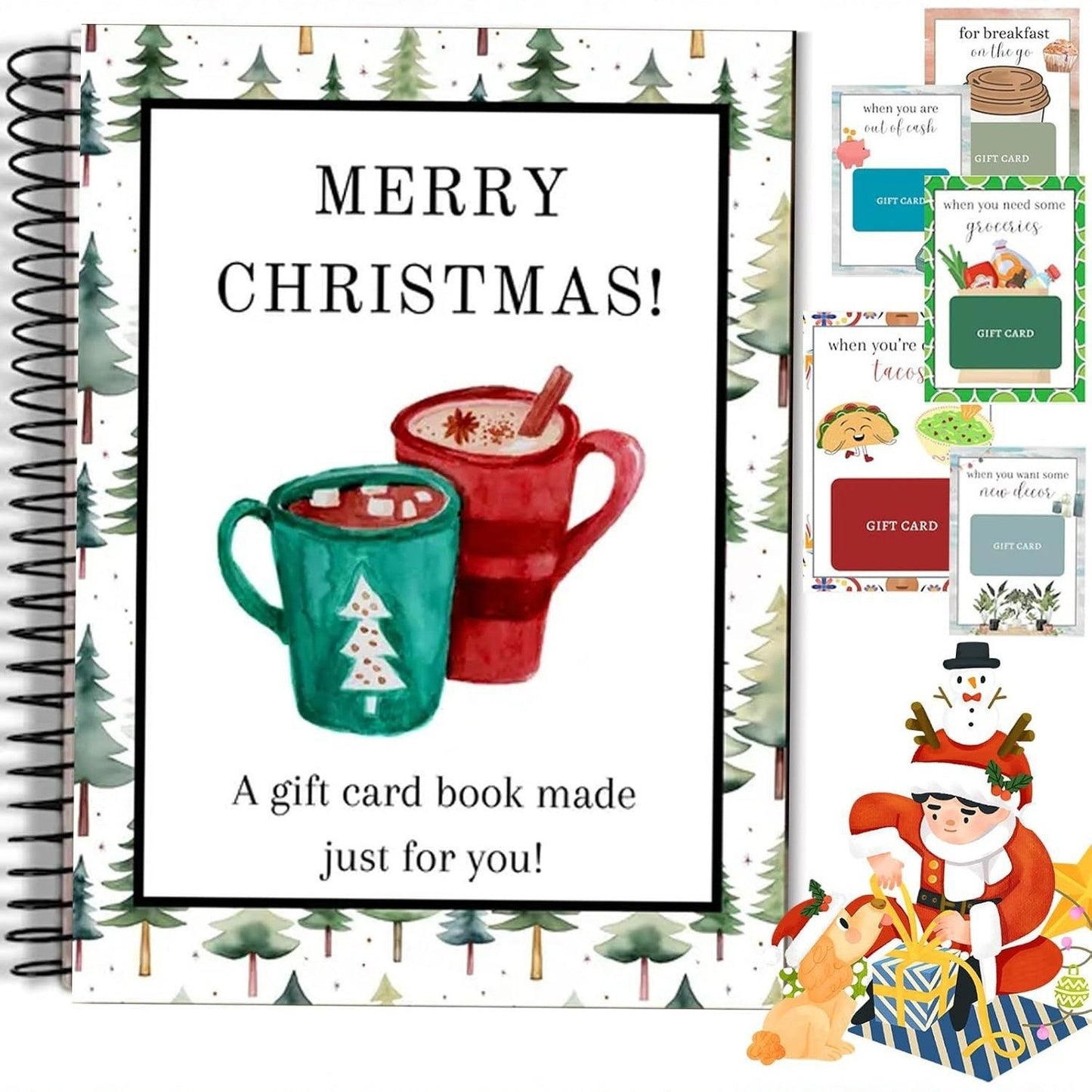 🎄📚Christmas Gift Card Book - 🎁Surprises On Every Page📚Hardcover & Durability Line
