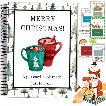 🎄📚Christmas Gift Card Book - 🎁Surprises On Every Page📚Hardcover & Durability Line