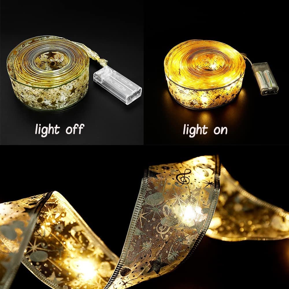 💥Hot Sale 49% Off💥Christmas Ribbon Fairy Lights