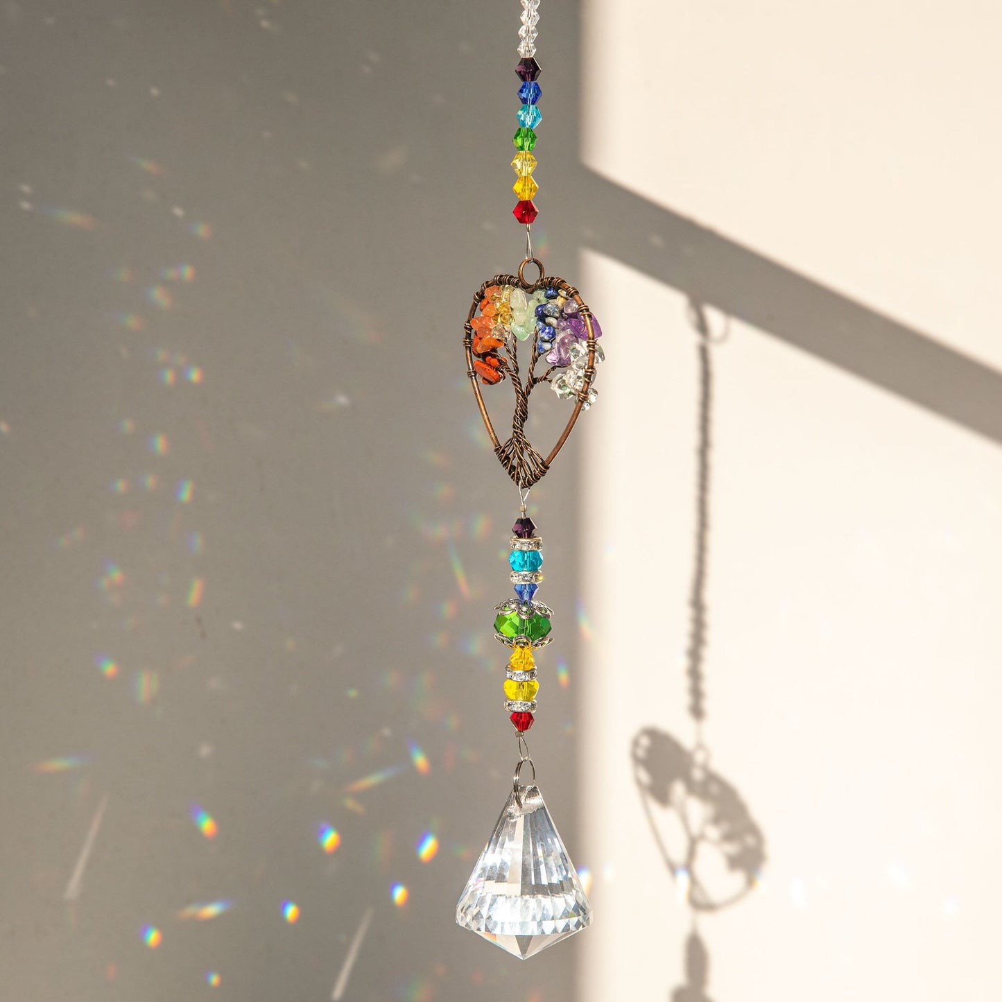 Crystal Wind Chime Tree Of Life Suncatcher