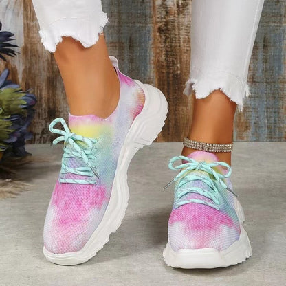 🔥HOT SALE - Floral Print Lace-up Breathable Orthopedic Sneakers