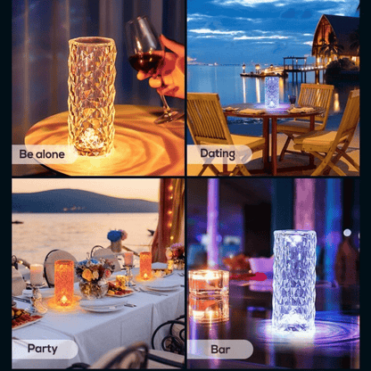 🔥Hot sale 49% off💡16 Colors Rose Rays Crystal Diamond Table Lamp🌹