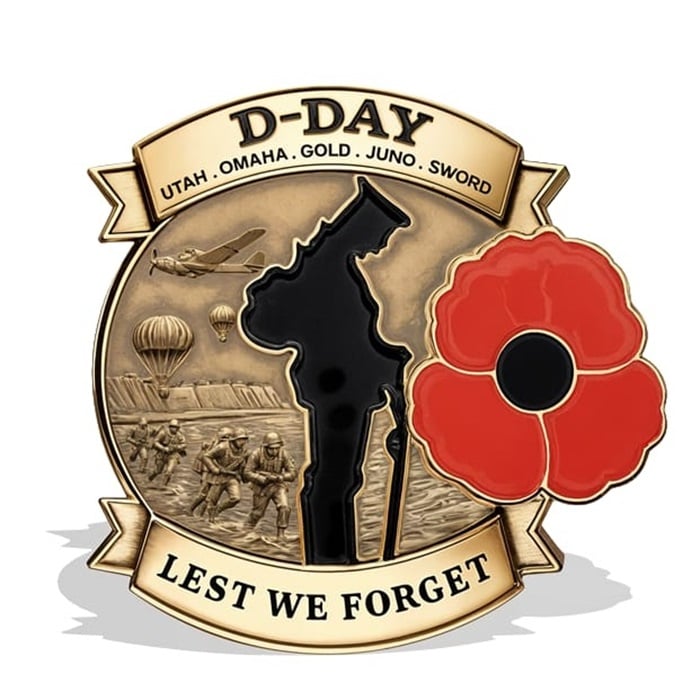 🔥D-DAY 80th Anniversary Commemorative Badge