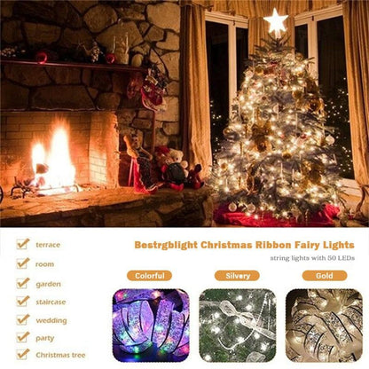💥Hot Sale 49% Off💥Christmas Ribbon Fairy Lights
