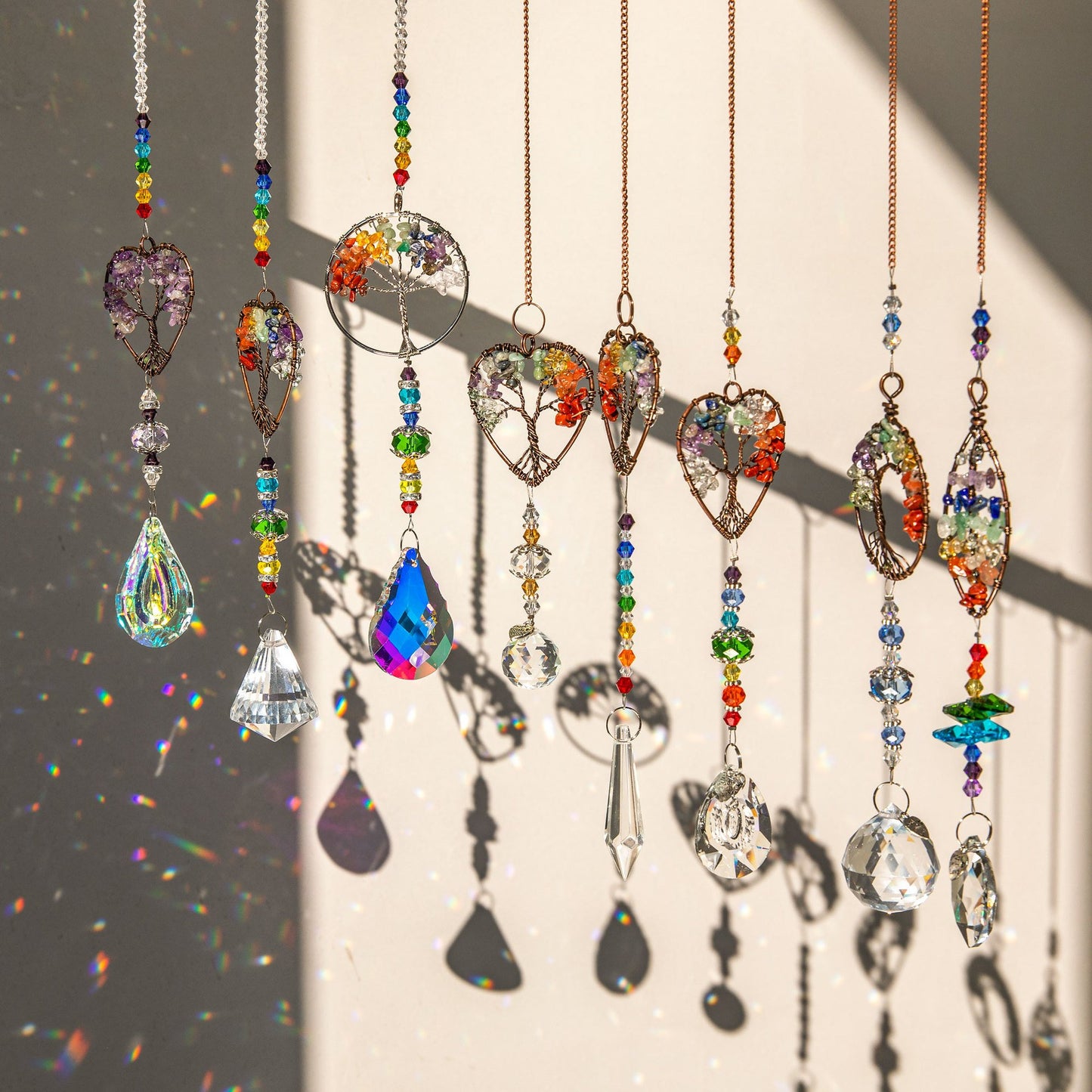 Crystal Wind Chime Tree Of Life Suncatcher