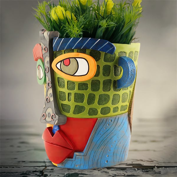 🔥Last Day 49% OFF😍Handmade Picasso Brutalist Abstract Beauty Face Flower Pot💥FREE SHIPPING TODAY!