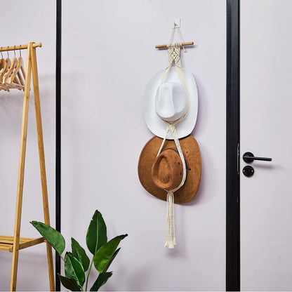49% Off Today❤️Handmade Linen Decorative Boho Hat Rack For Wall Hanging