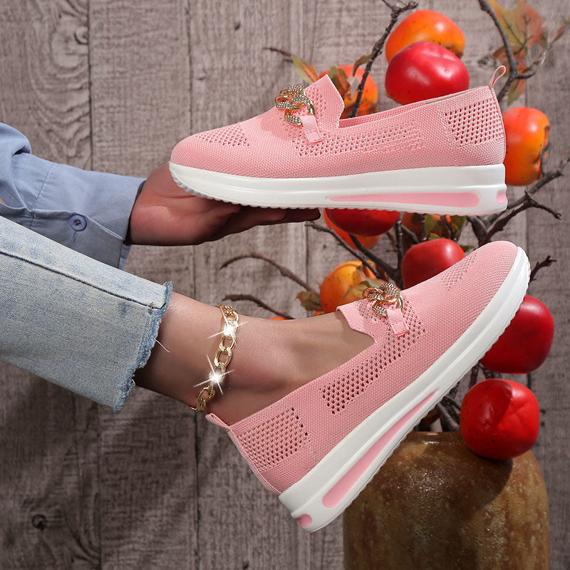 🔥Last Day 70% OFF -Women's Woven Breathable Casual Wedge Sneakers