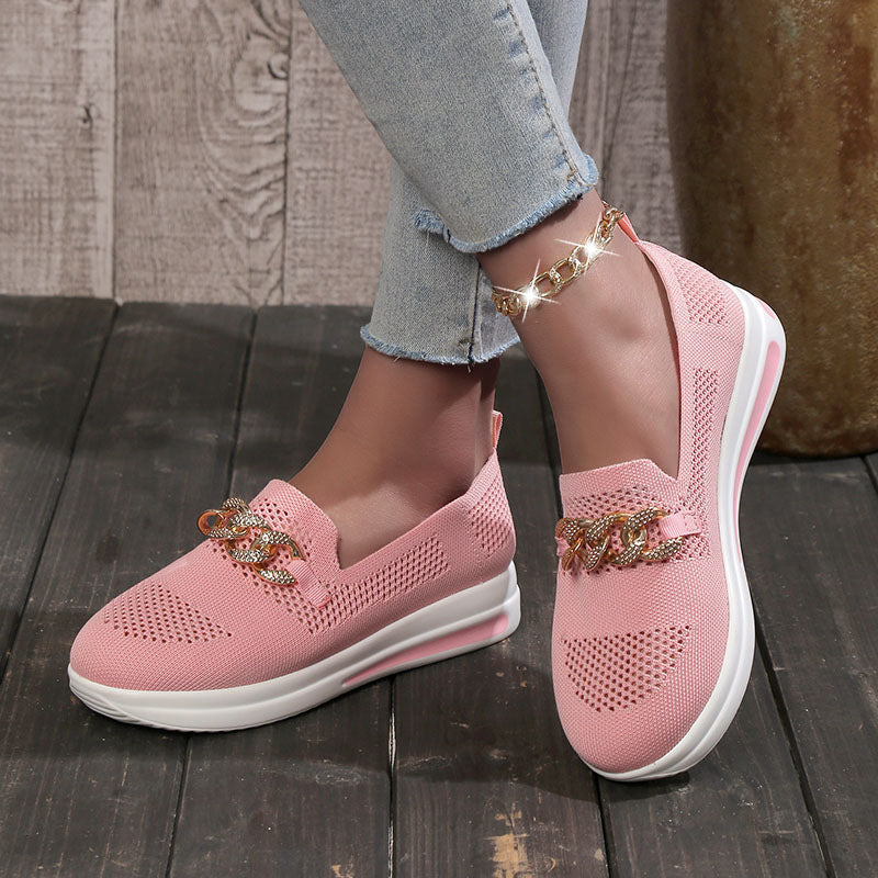 🔥Last Day 70% OFF -Women's Woven Breathable Casual Wedge Sneakers