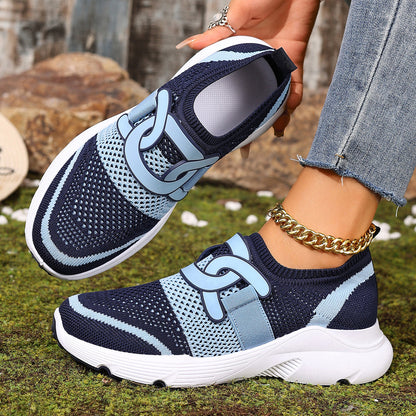 Women's Stylish Flyknit Lightweight Soft Sole Breathable Casual Shoes