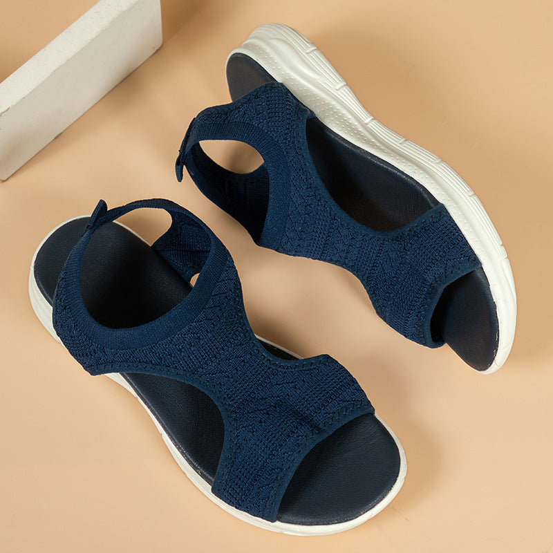 Soft Flying Woven Breathable Flat Sandals