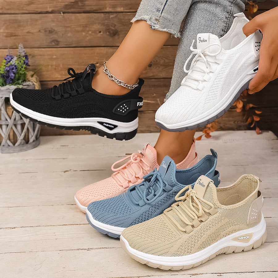 Women's Breathable Cushioned PVC Sole Running Shoes