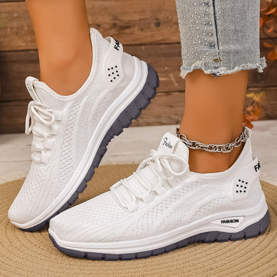 Women's Breathable Cushioned PVC Sole Running Shoes