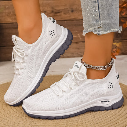 Women's Breathable Cushioned PVC Sole Running Shoes