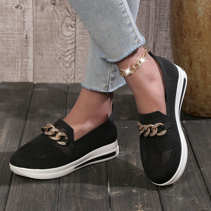 🔥Last Day 70% OFF -Women's Woven Breathable Casual Wedge Sneakers