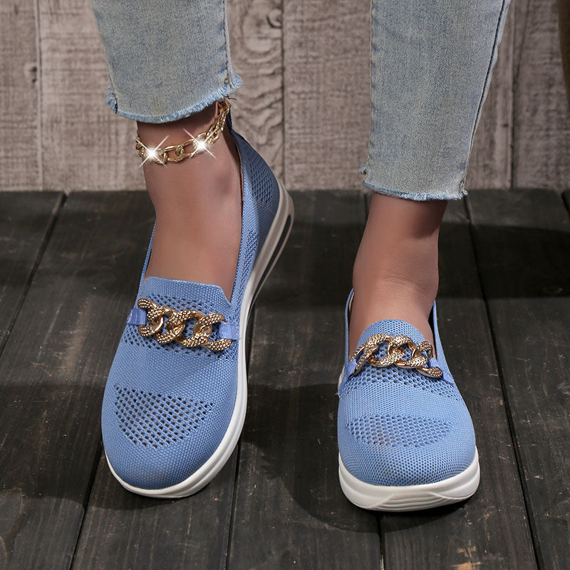 🔥Last Day 70% OFF -Women's Woven Breathable Casual Wedge Sneakers