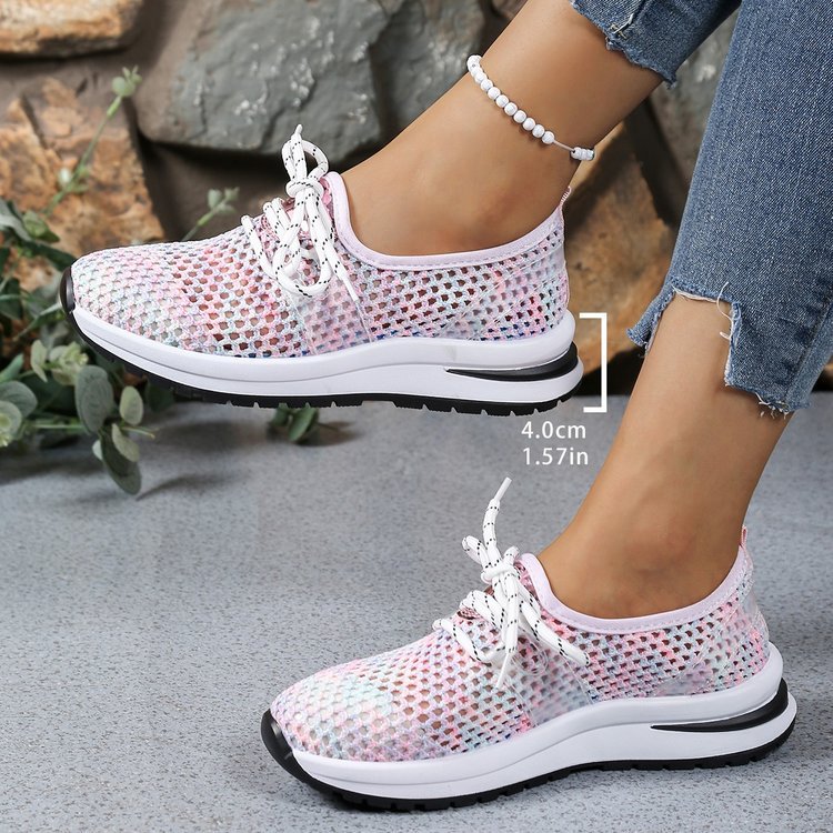 Casual Trendy Flat Mesh Fly Woven Breathable Shoes