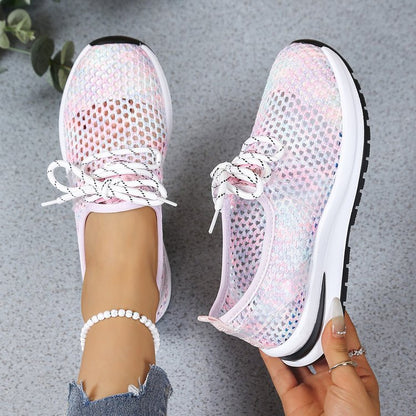 Casual Trendy Flat Mesh Fly Woven Breathable Shoes