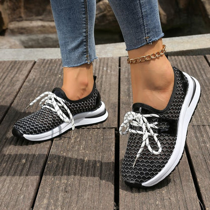 Casual Trendy Flat Mesh Fly Woven Breathable Shoes