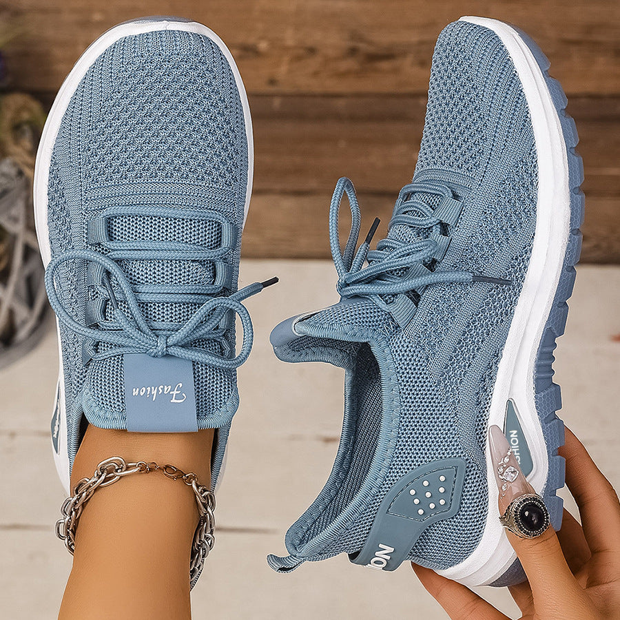 Women's Breathable Cushioned PVC Sole Running Shoes
