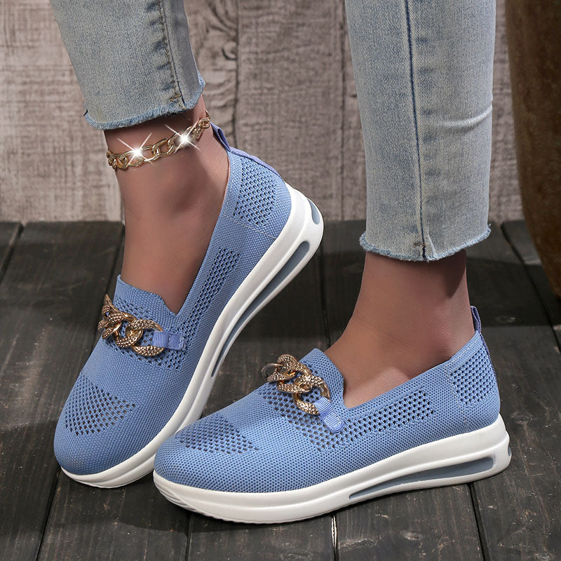 🔥Last Day 70% OFF -Women's Woven Breathable Casual Wedge Sneakers