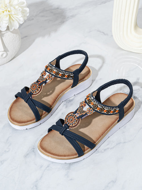 2026 Bohemian Ethnic Thick-Soled Sandals for Women