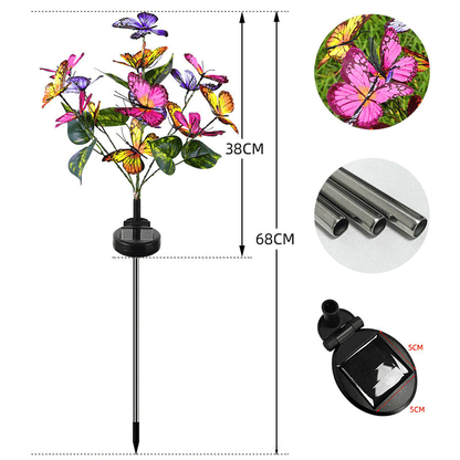 🙌LAST DAY 49% Off😍Solar Outdoor Butterfly Lights🦋💐