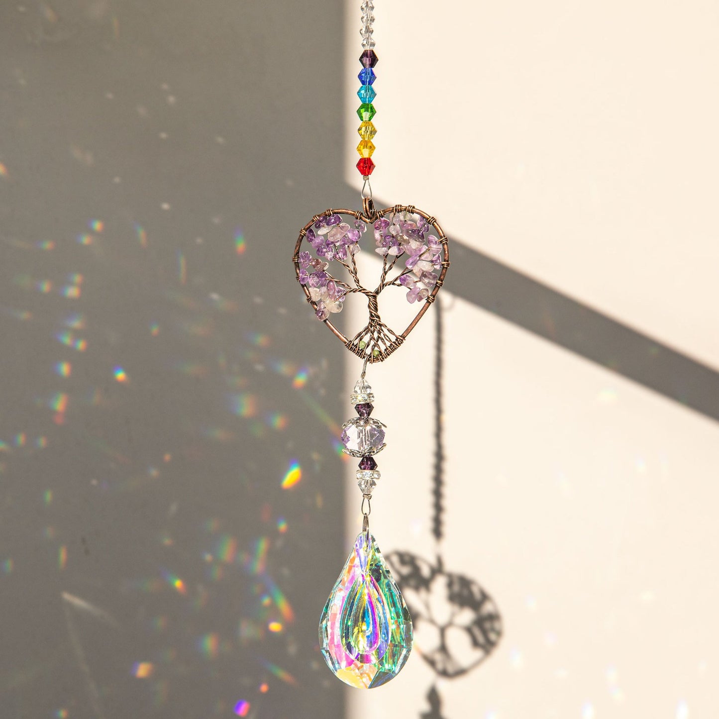 Crystal Wind Chime Tree Of Life Suncatcher