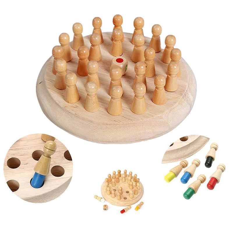😍Wooden Memory Match Stick Chess