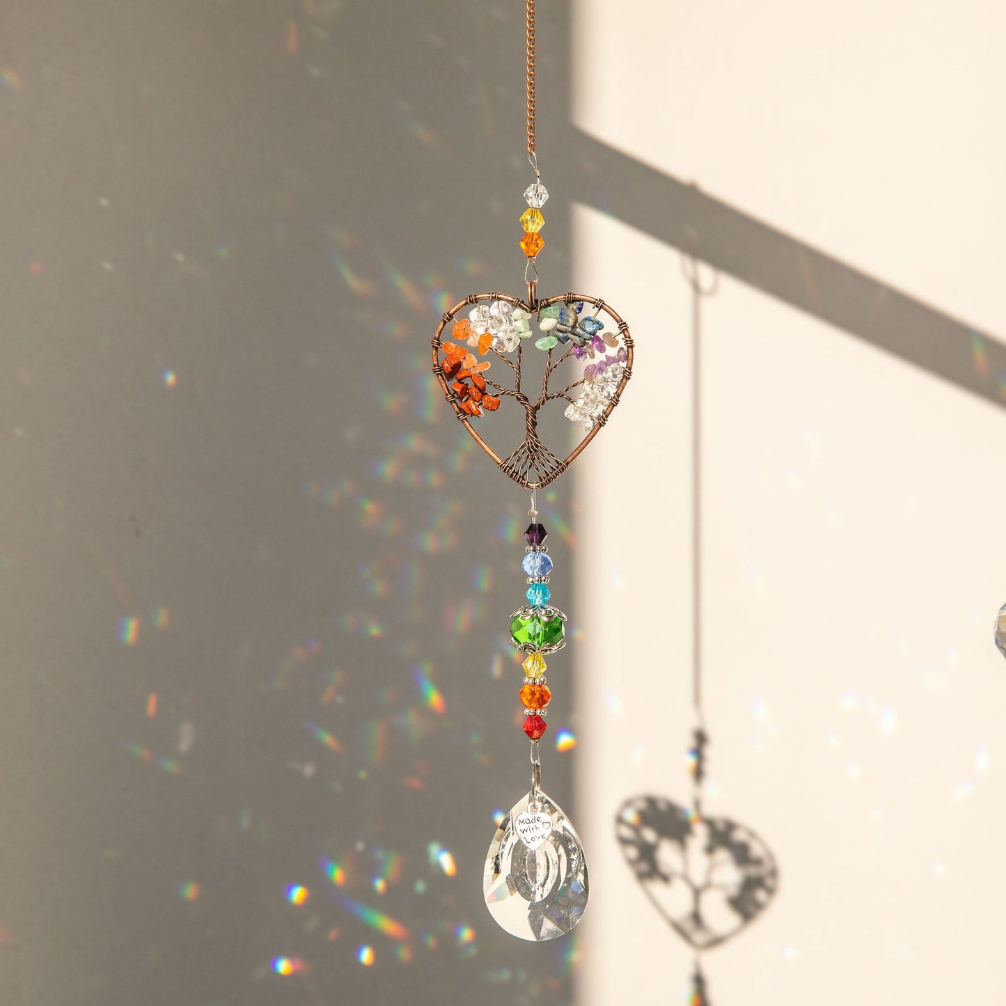 Crystal Wind Chime Tree Of Life Suncatcher