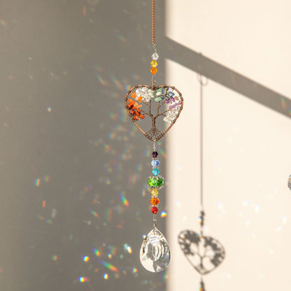 Crystal Wind Chime Tree Of Life Suncatcher
