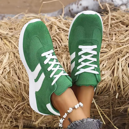 Women's Classic Comfortable Casual Lace-Up Lightweight Non-Slip Athletic Sneakers