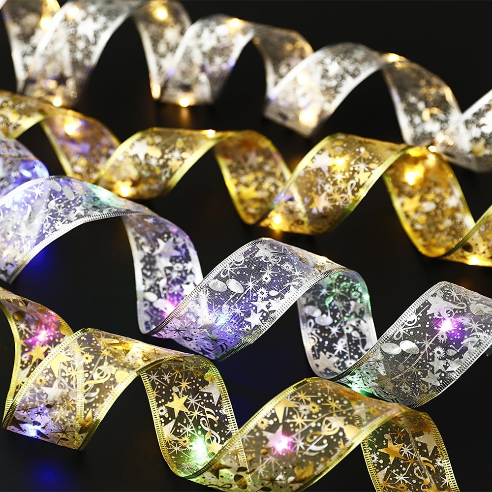💥Hot Sale 49% Off💥Christmas Ribbon Fairy Lights