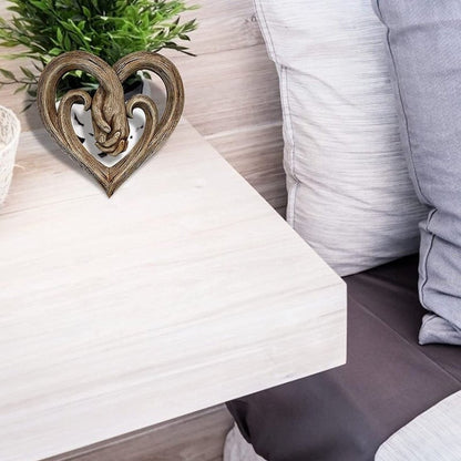 🔥 2D Flat Heart Holding Hands Wall Decor - Forever Love