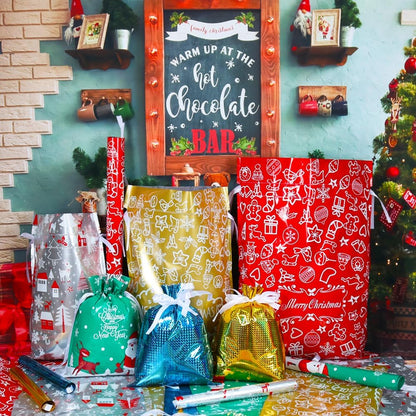 🎄Christmas Sale 49% OFF🎁Christmas Drawstring Gift Bags