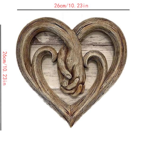 🔥 2D Flat Heart Holding Hands Wall Decor - Forever Love