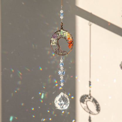 Crystal Wind Chime Tree Of Life Suncatcher