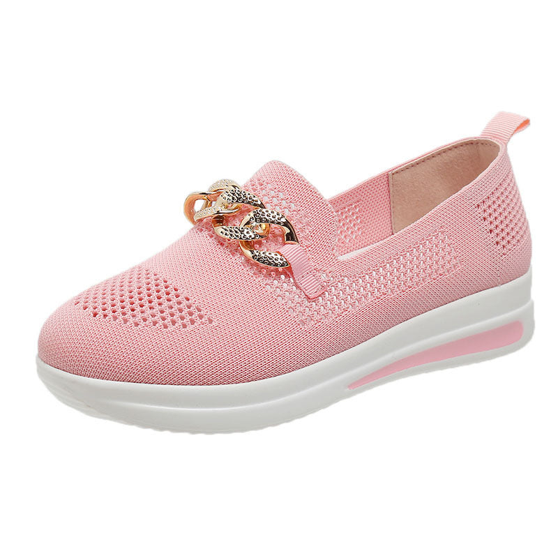 🔥Last Day 70% OFF -Women's Woven Breathable Casual Wedge Sneakers